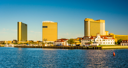 Casinos along the waterfront in Atlantic City, New Jersey.のeditorial素材