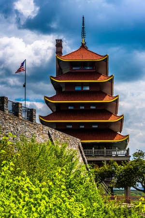 The Pagoda in Reading, Pennsylvania.の写真素材