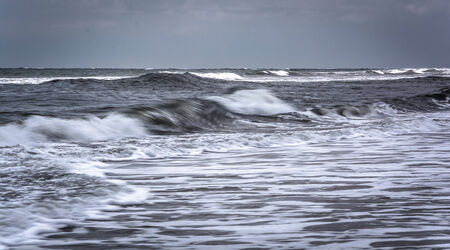 Waves on the Atlantic Ocean, in Ocean City, New Jersey.の写真素材