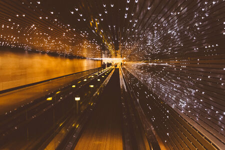 Underground moving walkway at the National Gallery of Art, in Washington, DC.のeditorial素材