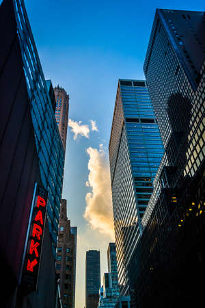 Skyscrapers along 51st Street in Midtown Manhattan, New York.