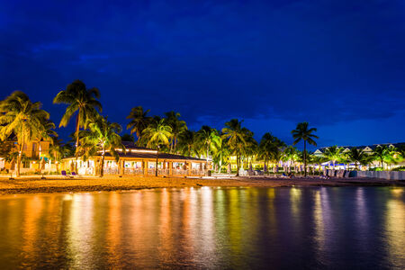 South Beach at night, in Key West.のeditorial素材