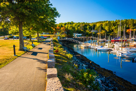 Marina in Northeast Harbor, Maine.のeditorial素材