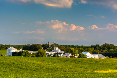 View of a farm in rural Howard County, Maryland.のeditorial素材
