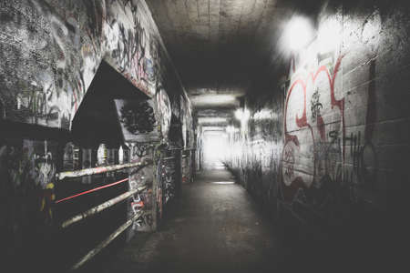 Graffiti inside Krog Street Tunnel in Atlanta, Georgia.のeditorial素材
