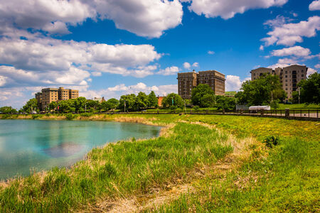 Druid Lake, at Druid Hill Park in Baltimore, Maryland.