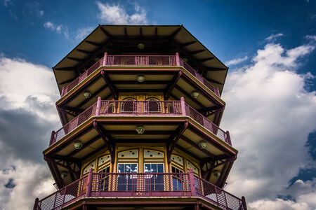 The pagoda at Patterson Park in Baltimore, Maryland.の写真素材