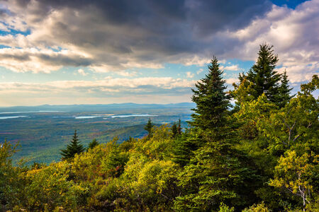 View from Blue Hill Overlook in Acadia National Park, Maine.の写真素材
