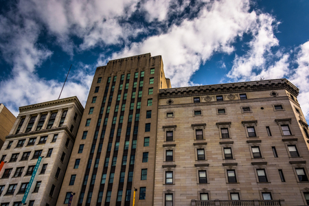 Buildings on Tremont Street in Boston, Massachusetts.のeditorial素材