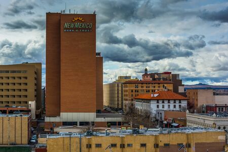 View of buildings in downtown Albuquerque, New Mexico.のeditorial素材