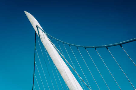 Architectural details of the Harbor Drive Pedestrian Bridge in San Diego, California.の写真素材