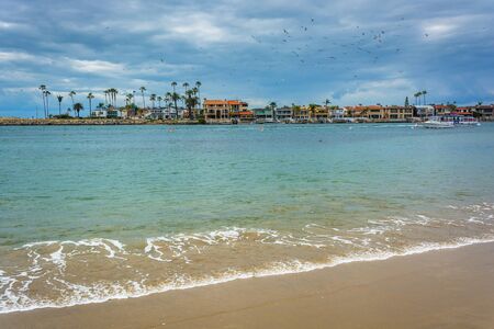 View of Newport Beach from Corona del Mar, California.のeditorial素材