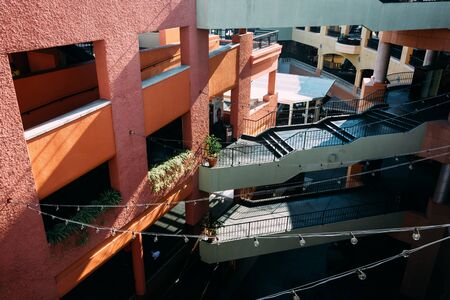 FEBRUARY 17 - SAN DIEGO: The Westfield Horton Plaza on February 17th, 2015, in San Diego, California. It is a outdoor five story shopping mall in downtown San Diego.のeditorial素材