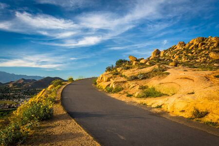 Trail at Mount Rubidoux Park, in Riverside, California.の写真素材