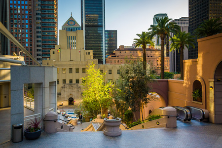 Buildings in the Financial District, in Los Angeles, California.のeditorial素材