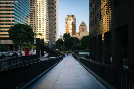 Buildings in the Financial District, in Los Angeles, California.のeditorial素材