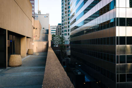 Modern buildings in the Financial District, Los Angeles, California.のeditorial素材