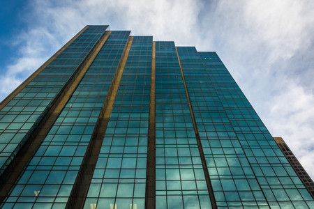Modern skyscraper in downtown Los Angeles, California.のeditorial素材