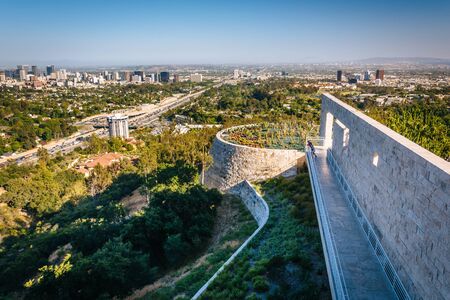 View of Los Angeles from Brentwood, California.の写真素材