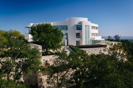 The Getty Center, in Brentwood, Los Angeles, California.のeditorial素材