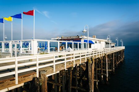 Restaurant on the Wharf, in Santa Cruz, California.のeditorial素材