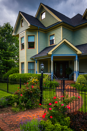 Victorian style house in Harpers Ferry, West Virginia.のeditorial素材