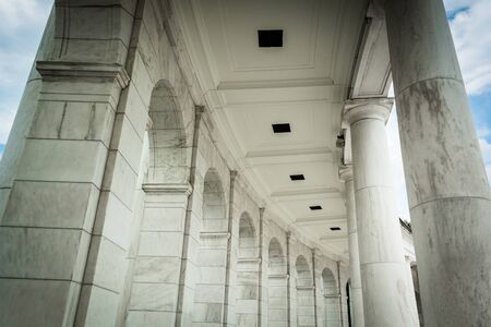 Architectural details at the Arlington Memorial Amphitheater in Arlington, Virginia.の写真素材
