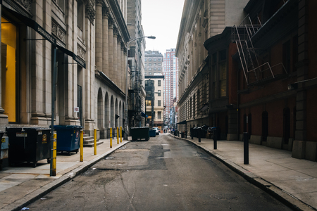 Alley in Center City, Philadelphia, Pennsylvania.のeditorial素材