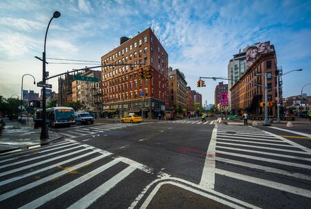 Intersection of Ninth Avenue and 14th Street in the Meatpacking District in Manhattan, New York.のeditorial素材