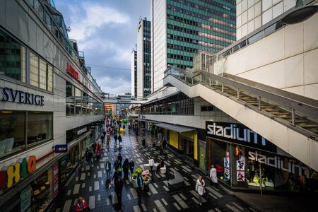 Buildings along Sergelgatan, in Norrmalm, Stockholm, Sweden.のeditorial素材