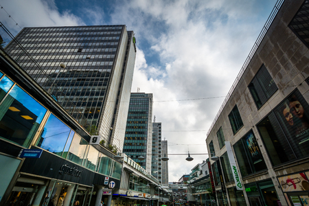 Buildings along Sergelgatan, in Norrmalm, Stockholm, Sweden.