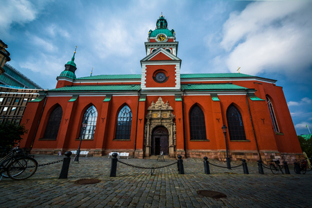 Saint James's Church, in Norrmalm, Stockholm, Sweden.の写真素材