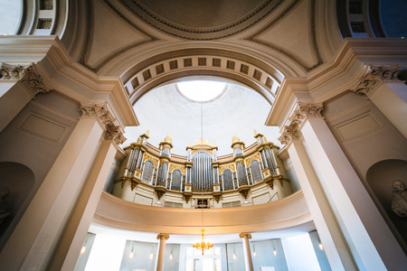 The interior of the Helsinki Cathedral, in Helsinki, Finland.の写真素材
