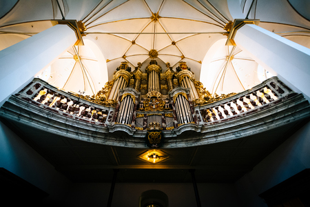 The interior of Trinitatis Church, in Copenhagen, Denmark.のeditorial素材