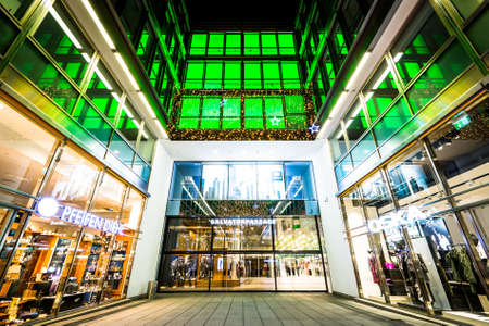 Salvatorpassage at night, in Munich, Germany.のeditorial素材