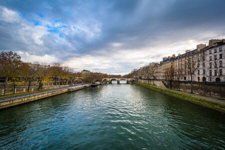 The Seine, in Paris, France.の写真素材