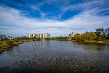 Lake Gerar, in Rehoboth Beach, Delaware.の写真素材