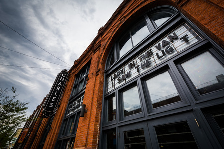 The Charles Theater, in the Station North District of Baltimore, Maryland.のeditorial素材