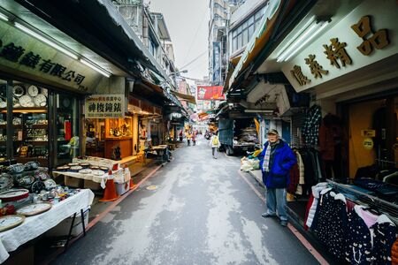 Linyi Street, in the Zhongzheng District, Taipei, Taiwan.のeditorial素材