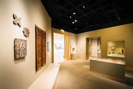 Interior of the Walter's Art Museum, in Mount Vernon, Baltimore, Maryland.のeditorial素材