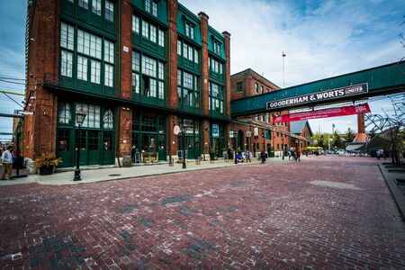 Buildings in the Distillery Historic District, In Toronto, Ontario.のeditorial素材