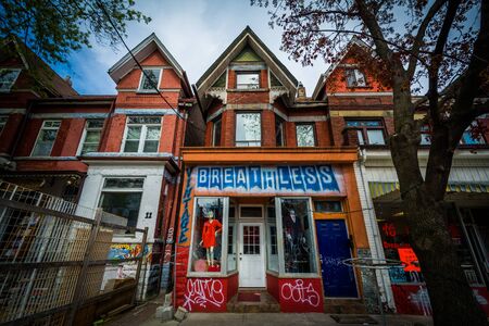 Shop on Kensington Avenue at Kensington Market, in Toronto, Ontario.のeditorial素材