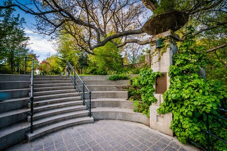 The Baldwin Steps at Spadina Park, in Midtown Toronto, Ontario.の写真素材