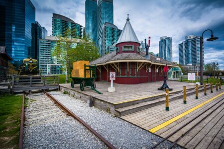 Don Station at Roundhouse Park, in Toronto, Ontario.のeditorial素材
