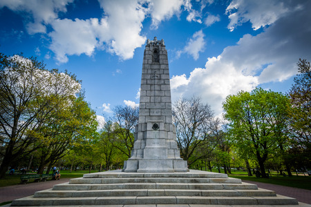 Monument at Queen's Park, in Toronto, Ontario.の写真素材