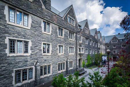 The Burwash Residence Building at Victoria University, at the University of Toronto, in Toronto, Ontario.のeditorial素材