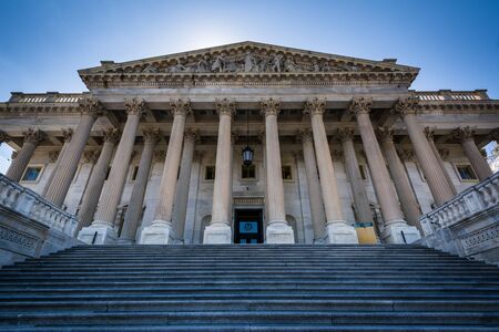 The United States House of Representatives Building at the Capitol in Washington, DC.