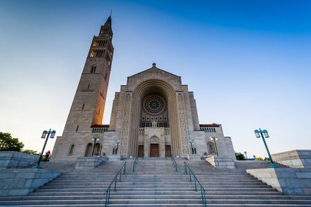 The Basilica of the National Shrine of the Immaculate Conception, in Washington, DC.の写真素材