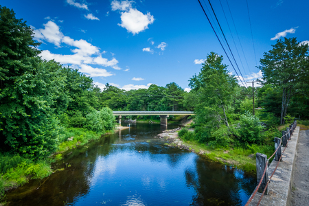 Bridges over the Suncook River, in Allenstown, New Hampshire.の写真素材