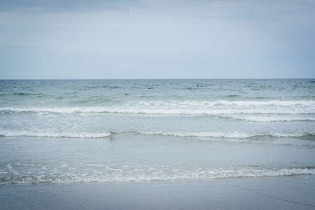 The Atlantic Ocean, in Hampton Beach, New Hampshire.の写真素材